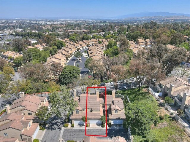 2693 Lookout Cir, Chino Hills, CA 91709 - aerial view of residential area featuring property boundaries highlighted