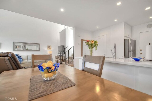 2693 Lookout Cir, Chino Hills, CA 91709 - dining room with recessed lighting and stairway