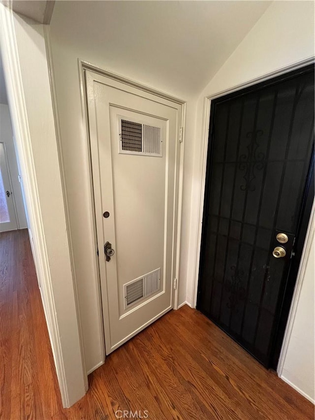 1465 N Euclid Ave, Upland, CA 91786 - entryway with wood finished floors and lofted ceiling