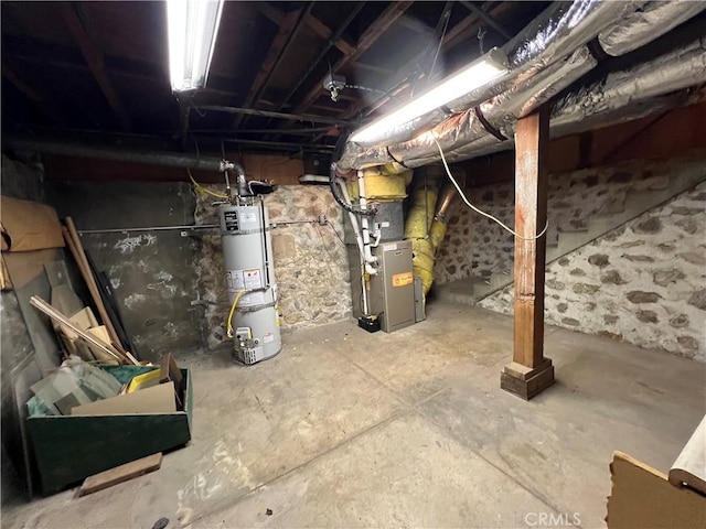 1465 N Euclid Ave, Upland, CA 91786 - unfinished basement featuring secured water heater and heating unit