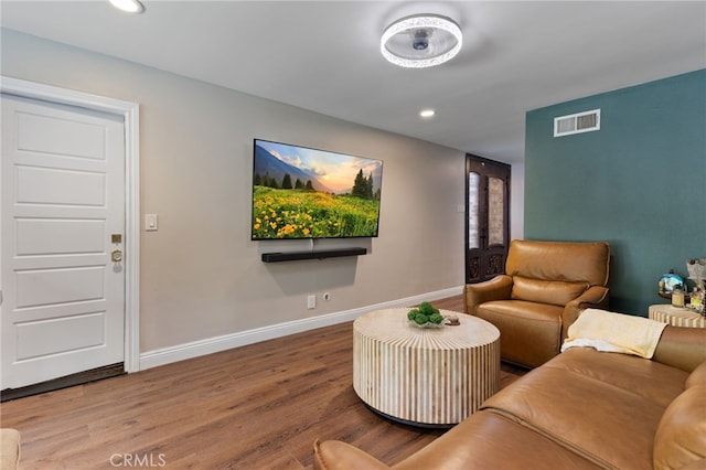 1319 Via Esperanza, San Dimas, CA 91773 - living room with wood finished floors, baseboards, and recessed lighting