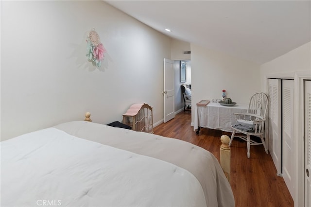 1319 Via Esperanza, San Dimas, CA 91773 - bedroom featuring lofted ceiling and wood finished floors