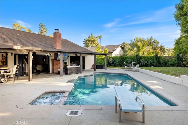1319 Via Esperanza, San Dimas, CA 91773 - view of swimming pool featuring a patio and a fenced backyard