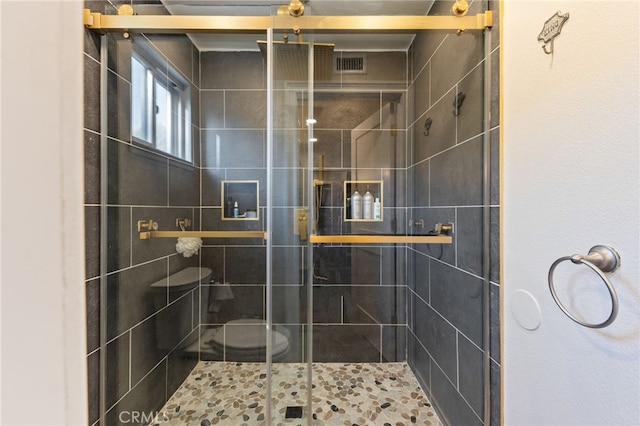 1319 Via Esperanza, San Dimas, CA 91773 - bathroom featuring a stall shower and toilet