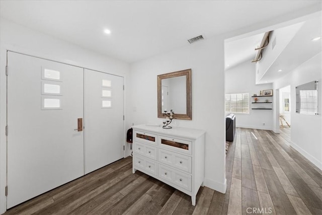 28636 Via Piedra, Valley Center, CA 92082 - foyer entrance featuring dark wood-style floors, recessed lighting, and baseboards