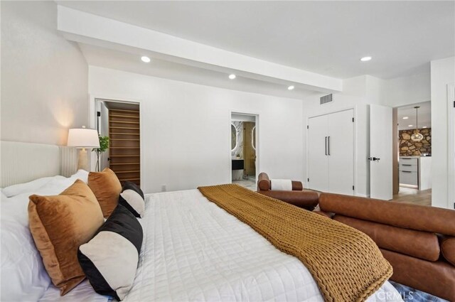 4816 Saint Andrews Ave, Buena Park, CA 90621 - bedroom featuring recessed lighting, a walk in closet, a closet, and connected bathroom