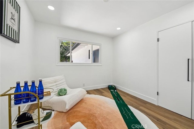 4816 Saint Andrews Ave, Buena Park, CA 90621 - sitting room with wood finished floors, recessed lighting, and baseboards