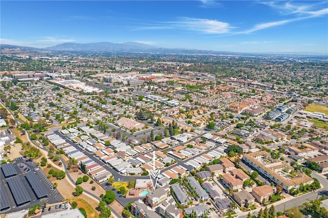 168 N Orange Ave, Brea, CA 92821 - aerial overview of property's location with mountains
