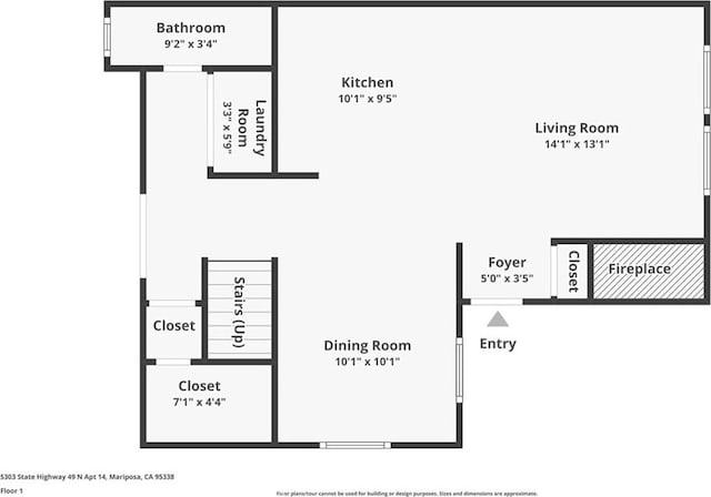 5303 State Highway 49 N Unit 14, Mariposa, CA 95338 - floor plan / room layout
