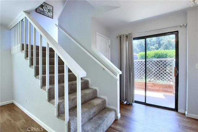 5303 State Highway 49 N Unit 14, Mariposa, CA 95338 - stairs with wood finished floors and baseboards