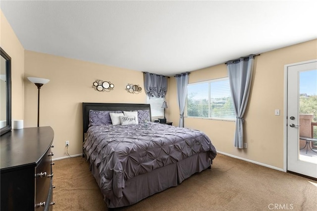 35509 Trevino Trl, Beaumont, CA 92223 - bedroom featuring carpet floors, baseboards, and access to outside