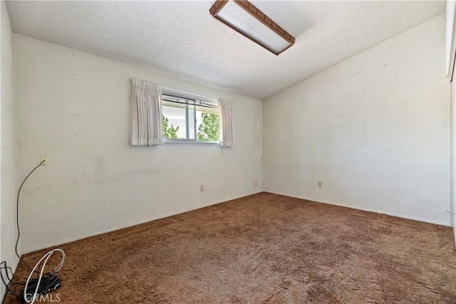 6164 Amberwood Dr, Rancho Cucamonga, CA 91701 - unfurnished room featuring carpet flooring, a textured ceiling, and vaulted ceiling