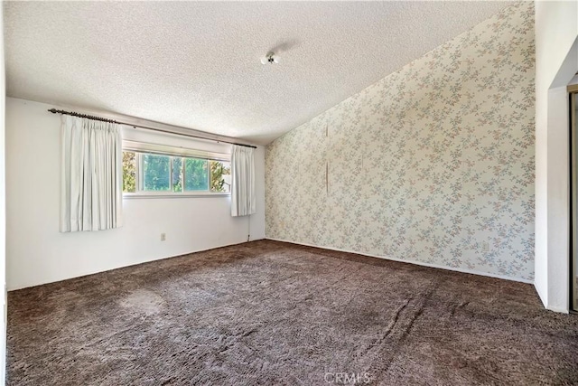 6164 Amberwood Dr, Rancho Cucamonga, CA 91701 - spare room with carpet, a textured ceiling, and wallpapered walls