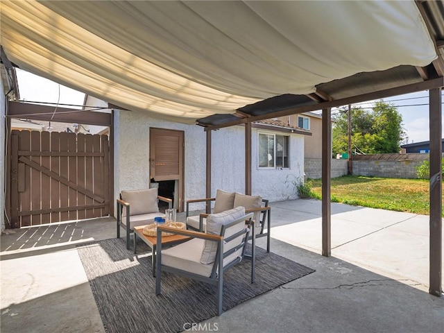 5512 W 117th St, Hawthorne, CA 90304 - view of patio with an outdoor hangout area