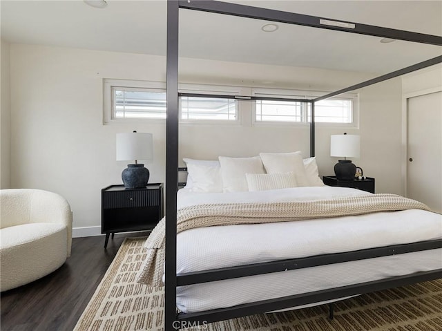 5512 W 117th St, Hawthorne, CA 90304 - bedroom featuring dark wood-style flooring and baseboards