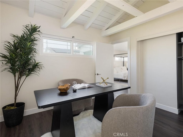 5512 W 117th St, Hawthorne, CA 90304 - dining room with wood finished floors and wood ceiling