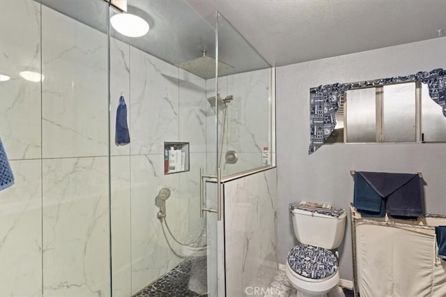 6096 Crawford St, San Diego, CA 92120 - full bath featuring toilet and a marble finish shower