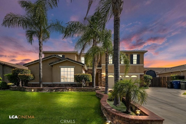 11703 Revolution Rd, Bakersfield, CA 93312 - view of front facade with stucco siding and driveway