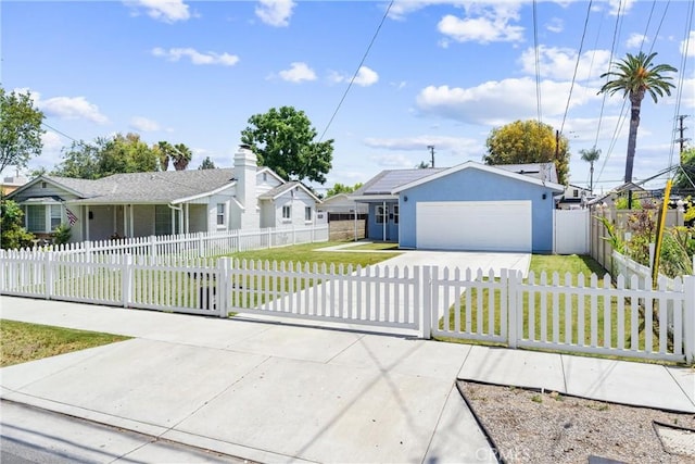 114 N Orange Ave, Fullerton, CA 92833 - ranch-style home featuring concrete driveway, a garage, a residential view, and stucco siding