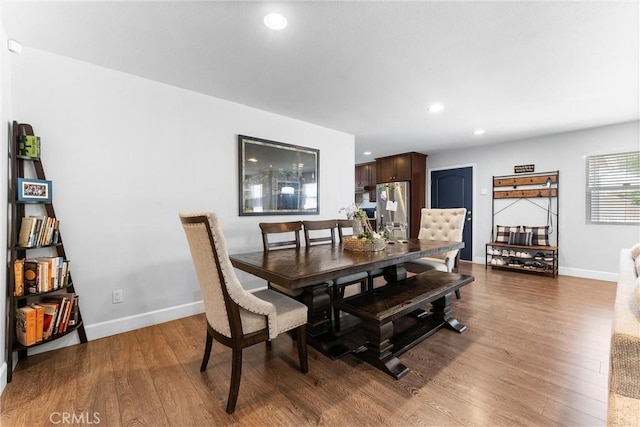 114 N Orange Ave, Fullerton, CA 92833 - dining room with wood finished floors, recessed lighting, and baseboards