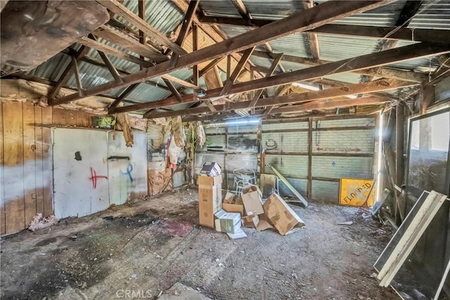21345 Bush St, Middletown, CA 95461 - misc room with vaulted ceiling and a garage