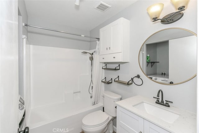 28031 Sarabande Ln Unit 128, Canyon Country, CA 91387 - bathroom with shower / tub combo, vanity, and toilet