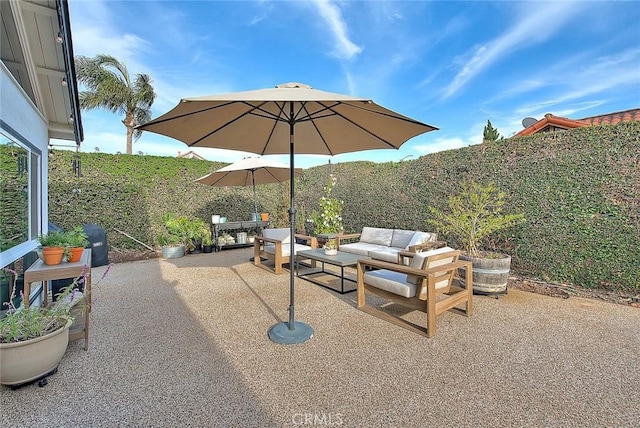 4326 Via Verde, Cypress, CA 90630 - view of patio / terrace with an outdoor hangout area