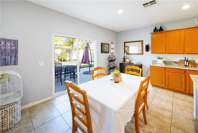 31786 Sorrel Run Ct, Menifee, CA 92584 - dining room with recessed lighting, light tile patterned floors, and baseboards