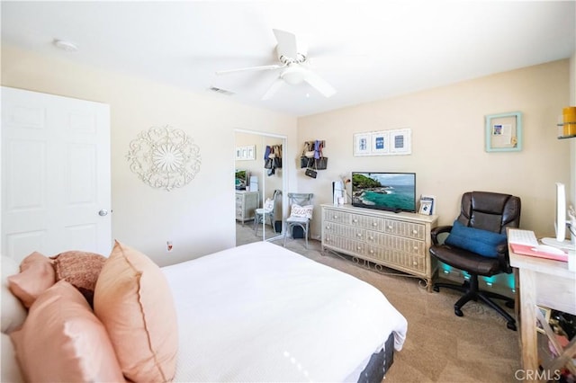 31786 Sorrel Run Ct, Menifee, CA 92584 - bedroom with carpet and a ceiling fan