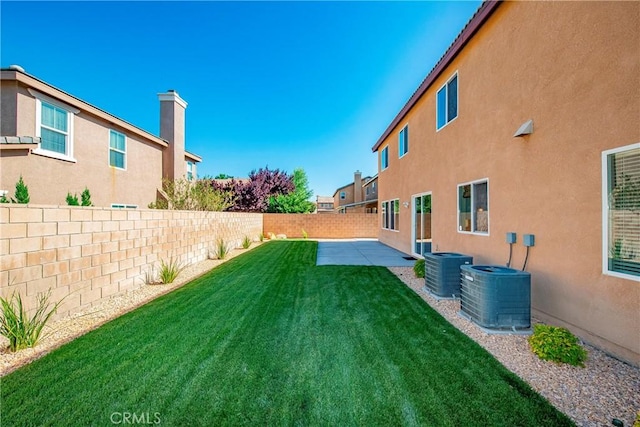44224 Raven Ln, Lancaster, CA 93536 - view of yard with central AC unit and a patio