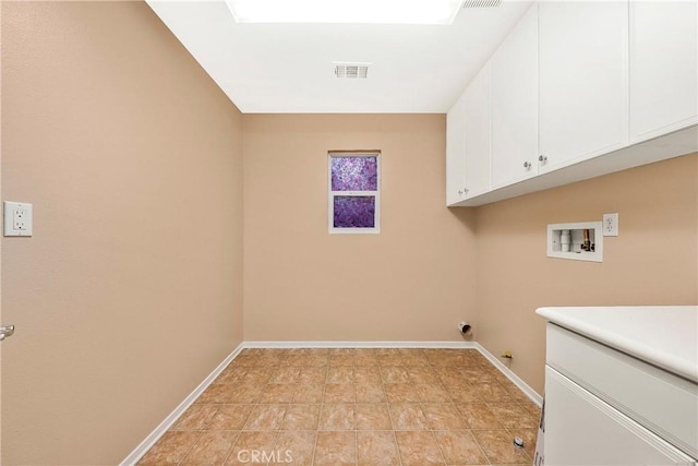 44224 Raven Ln, Lancaster, CA 93536 - laundry room featuring cabinet space, hookup for a washing machine, and baseboards