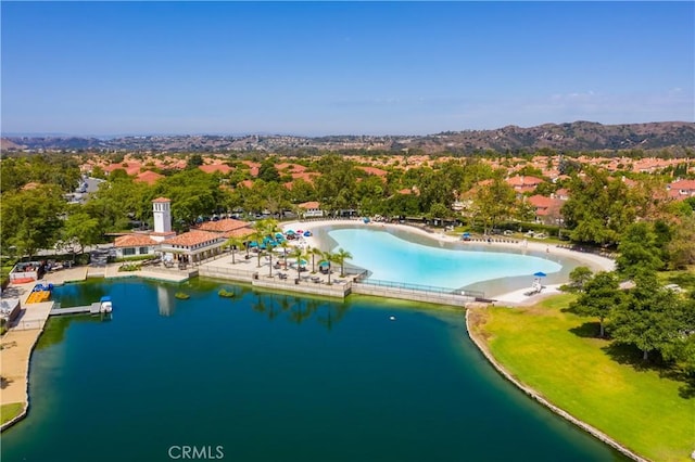 36 Via Lavendera, Rancho Santa Margarita, CA 92688 - aerial view of a pool and a large body of water