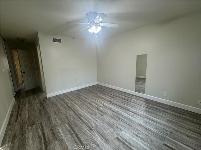 1881 Mitchell Ave Unit 34, Tustin, CA 92780 - unfurnished room with wood finished floors, a ceiling fan, and baseboards