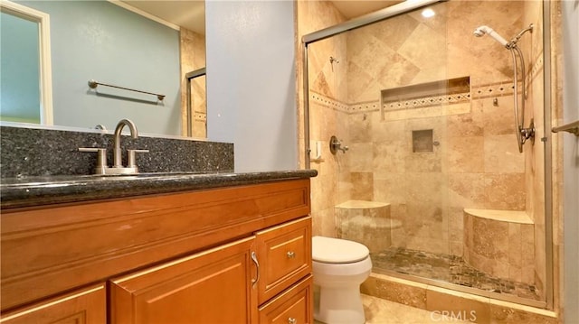 1133 S Paula Dr Unit 7, Fullerton, CA 92833 - full bathroom featuring toilet, vanity, and a stall shower