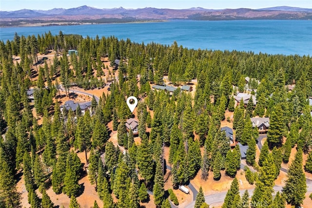 120 Top Of The W Dr, Chester, CA 96020 - bird's eye view of a water and mountain view and a heavily wooded area