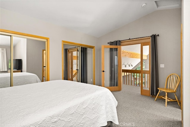 120 Top Of The W Dr, Chester, CA 96020 - carpeted bedroom with two closets and lofted ceiling