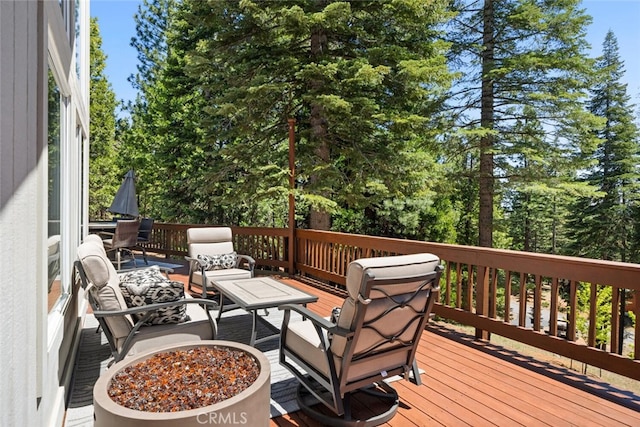 120 Top Of The W Dr, Chester, CA 96020 - view of wooden terrace