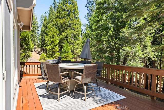 120 Top Of The W Dr, Chester, CA 96020 - wooden deck with outdoor dining space