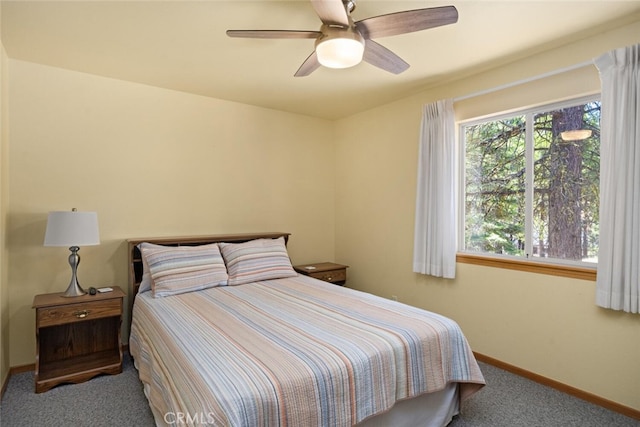120 Top Of The W Dr, Chester, CA 96020 - bedroom with carpet floors, baseboards, and ceiling fan