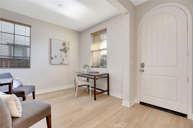 908 N Alameda Ave, Azusa, CA 91702 - foyer with light wood-style floors and baseboards