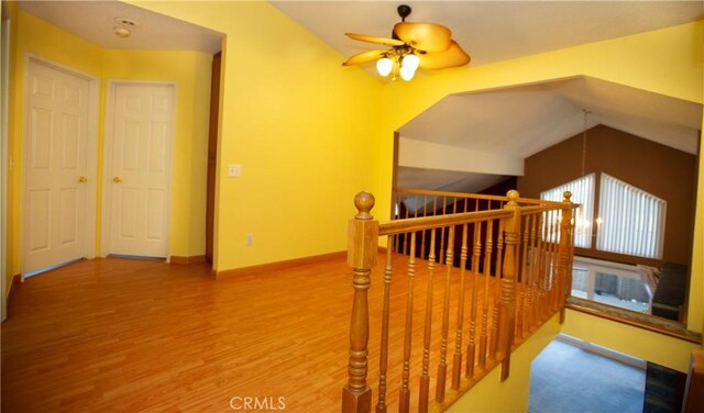 5515 Katrina Pl, Palmdale, CA 93552 - additional living space with wood finished floors and a ceiling fan