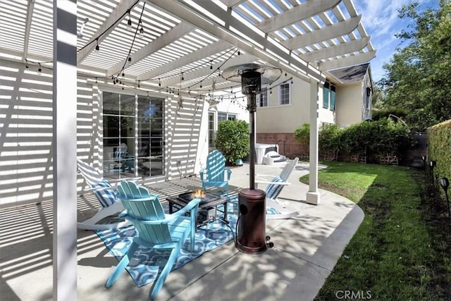 19 Laurelhurst Dr, Ladera Ranch, CA 92694 - view of patio / terrace featuring a fire pit and a pergola