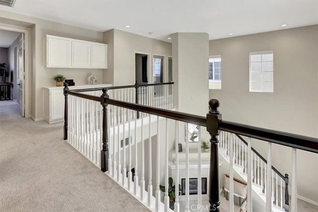 19 Laurelhurst Dr, Ladera Ranch, CA 92694 - hallway with light colored carpet, recessed lighting, and baseboards