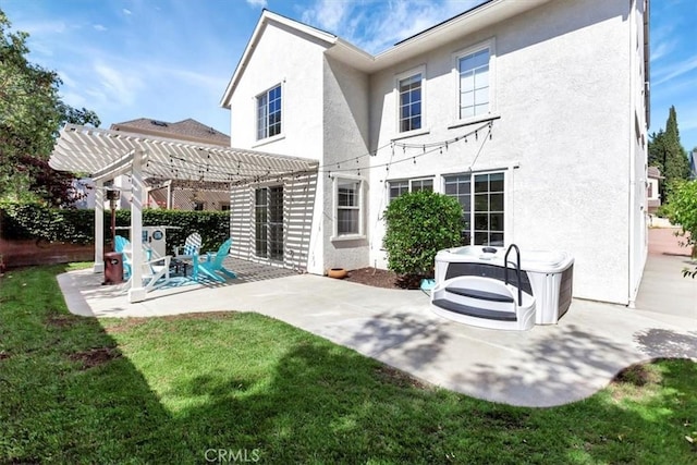 19 Laurelhurst Dr, Ladera Ranch, CA 92694 - rear view of house featuring a patio, a pergola, and stucco siding