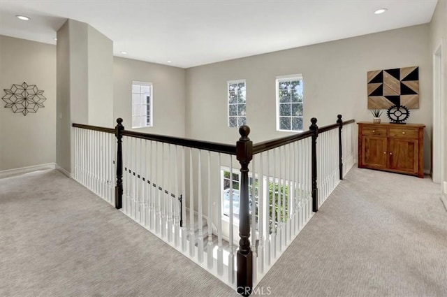 19 Laurelhurst Dr, Ladera Ranch, CA 92694 - hallway featuring light colored carpet, recessed lighting, and baseboards