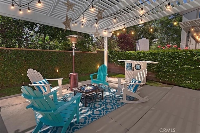 19 Laurelhurst Dr, Ladera Ranch, CA 92694 - view of patio / terrace with an outdoor fire pit and a pergola
