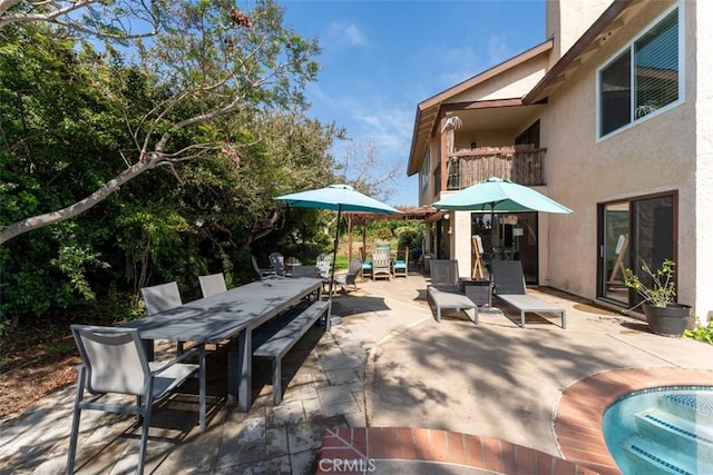 1520 Downs St, Oceanside, CA 92054 - view of patio / terrace featuring outdoor dining area and a balcony