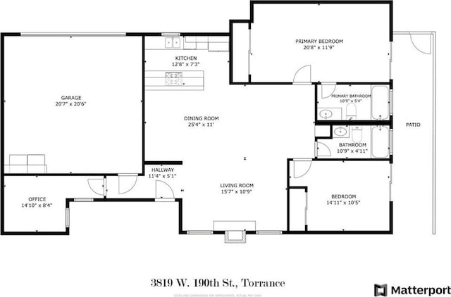 3819 W 190th St, Torrance, CA 90504 - floor plan / room layout