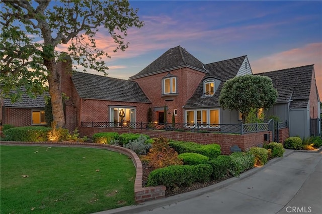 4275 Country Club Dr, Long Beach, CA 90807 - view of front of home with brick siding and a chimney