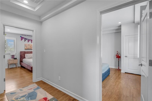 4275 Country Club Dr, Long Beach, CA 90807 - corridor featuring wood finished floors, recessed lighting, and baseboards